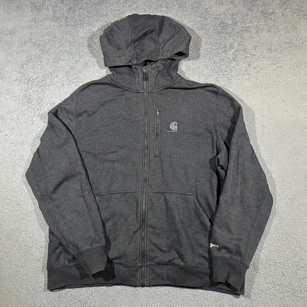 Carhartt Force Full Zip Hooded Fleece Hoodie Gray Size 2XL #2794